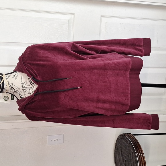 Threads 4 Thought Pullover Hoodie Women  XL sweater New red Burgundy organic - Picture 1 of 8